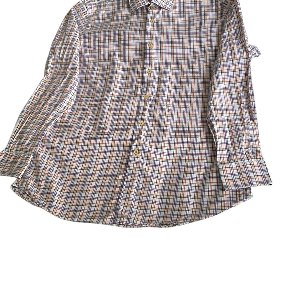 Robert Talbott Blue And Red Casual Button Down Sh… - image 1